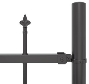 Cerca de Jardim vidaXL com Topo Arqueado Cinza 8,5x2 m em Aço