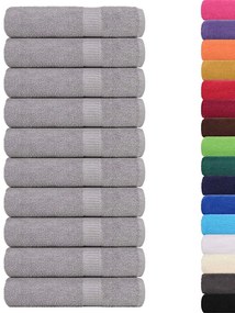 Toalhas de banho 10 pcs 100x150 cm 360gsm 100% algodão cinzento