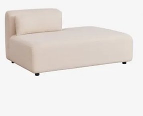 Módulo Divã Direito Para Sofá Modular Fogler Tecido Pele De Borrego Bege Creme - Sklum
