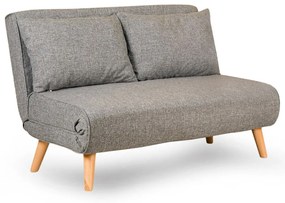 Sofá-Cama 2 Lugares Folde – Cinzento Claro – 120 x 79 x 80 cm