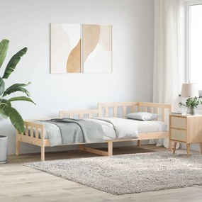 vidaXL Sofá-cama sem colchão 80x200 cm madeira de pinho maciça