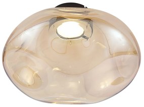 Plafon de design preto com vidro âmbar - Gemma Design
