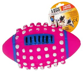 Brinquedo Para Cão Bola Rugby Plástico Multicor 13cm