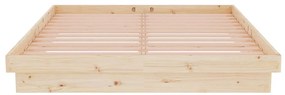 Estrutura de cama casal 135x190 cm madeira maciça