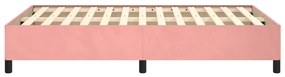 Estrutura de cama 120x200 cm veludo rosa
