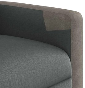 Poltrona de massagens reclinável tecido cinzento-escuro