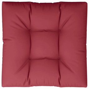 Almofadão para sofá de paletes 80x80x12cm tecido vermelho tinto