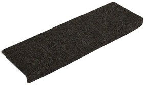 Tapetes de escada autoadesivos 30 pcs 65x21x4cm castanho-escuro