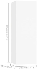 6 pcs conjunto de móveis de TV derivados de madeira branco