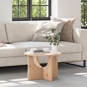 vidaXL Mesa de centro Natural 50 x 50 x 35 cm