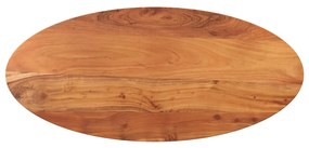 vidaXL Tampo de mesa oval 100x40x2,5 cm madeira de acácia maciça