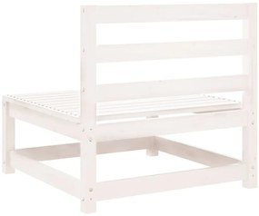 Sofás sem braços p/ jardim 3 pcs 70x70x67cm pinho maciço branco