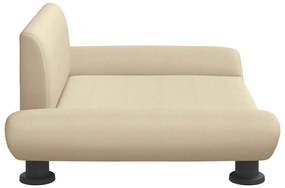 Cama para cães 70x45x28 cm tecido cor creme