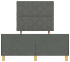 Estrutura de Cama de Tecido Cinza Escuro vidaXL 120x190 cm