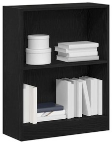 Estante de livros vidaXL Preta 60x24x76 cm em Madeira Engenharia