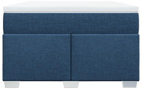 Cama boxspring com colchão 120x190 cm tecido azul
