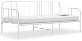vidaXL Sofá-cama 90x200 cm metal branco