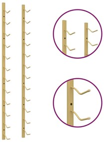 Garrafeira de parede para 12 garrafas ferro dourado