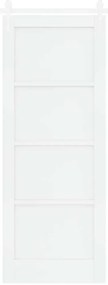 Porta Deslizante vidaXL com Conjunto de Ferragens Brancas 78x202 cm Ma