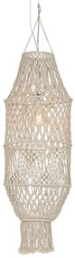 Candeeiro de suspensão retro com máscara de macramé 130 cm - Corda Rústico