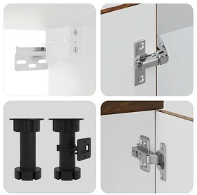 8 peças armário de cozinha conjunto Kalmar carvalho fumado