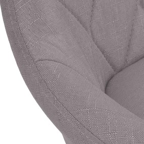 Banco de bar Lazio em tecido e com estrutura preta 46 x 83-104 x 49 cm Cinzento