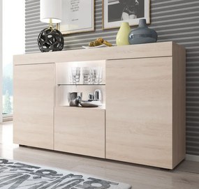 Aparador Lavise de 135cm - Carvalho - Design Moderno