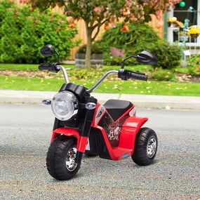 HOMCOM Motocicleta Elétrica Infantil com 3 Rodas Triciclo a Bateria 6V