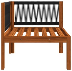 Sofás de canto p/ jardim 2 pcs c/ almofadões acácia maciça