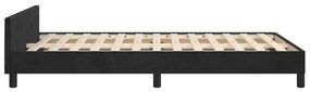 Estrutura de cama sem colchão 120x200 cm veludo preto