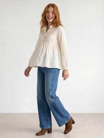 Blusa de gravidez e amamentação cru