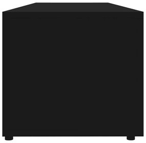 Móvel de TV 120x34x30 cm contraplacado preto