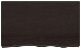 Bancada p/ WC 100x60x(2-4)cm madeira tratada maciça castanho