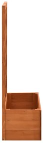 Vaso com treliça para jardim 50x25x90 cm abeto maciço laranja