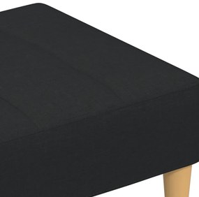 Apoio de pés 77x55x31 cm tecido preto