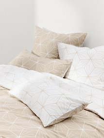 Capa de edredão reversível em algodão com padrão geométrico Ilda