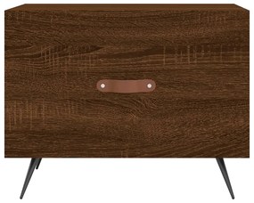 Mesa centro 2 pcs 50x50x40 cm madeira proc. carvalho castanho