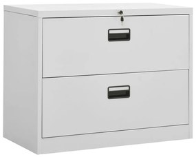 vidaXL Arquivador 90x46x72,5 cm aço cinzento-claro
