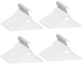 100 pcs conjunto de cabides antiderrapantes madeira branco