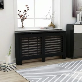 vidaXL Cobertura de radiador 152x19x81,5 cm MDF preto