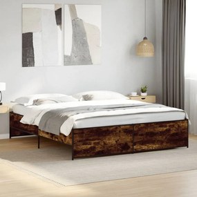 vidaXL Estrutura de cama 180x200 cm derivados madeira/metal