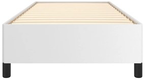 Estrutura de cama 80x200 cm couro artificial branco