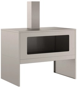 Fogueira com Chaminé 80x50x96 cm Aço Envelhecido