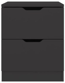 Mesas de cabeceira 2 pcs 40x40x50 cm contraplacado preto