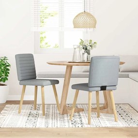 vidaXL Cadeiras de jantar 2 pcs tecido cinzento-claro