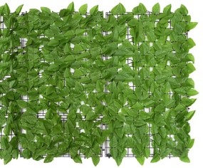 Tela de varanda com folhas verdes 600x100 cm