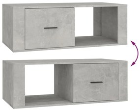 Mesa de centro 100x50,5x35 cm derivados madeira cinza cimento