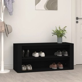 Sapateira Isabela - Com 2 Prateleiras - Cor Preto - 100x35x45 cm - Der