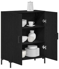 Sideboard vidaXL Preto Carvalho 69,5x34x90 cm Madeira de engenharia
