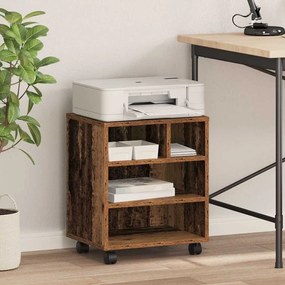 vidaXL Suporte para Impressora Madeira antiga 41 x 32 x 48 cm